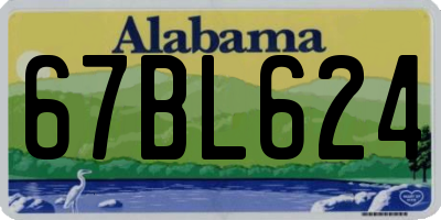 AL license plate 67BL624