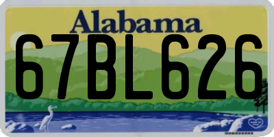 AL license plate 67BL626
