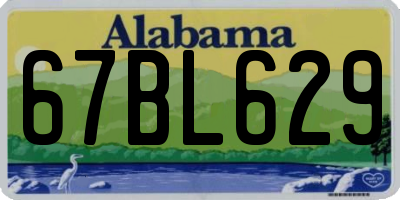 AL license plate 67BL629
