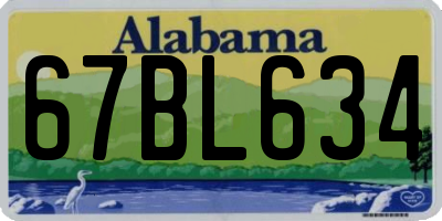 AL license plate 67BL634