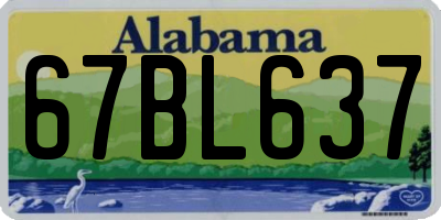AL license plate 67BL637
