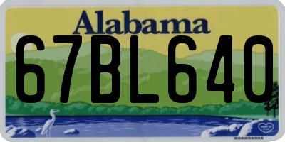 AL license plate 67BL640