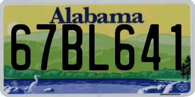AL license plate 67BL641