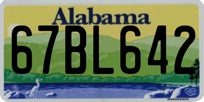 AL license plate 67BL642