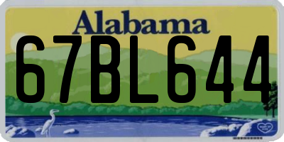 AL license plate 67BL644