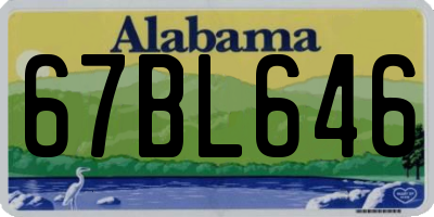 AL license plate 67BL646