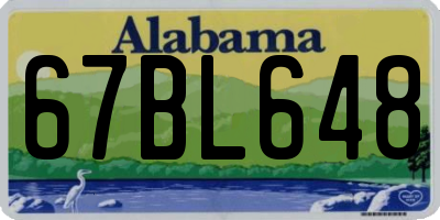 AL license plate 67BL648