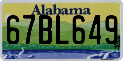 AL license plate 67BL649