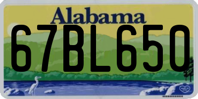AL license plate 67BL650