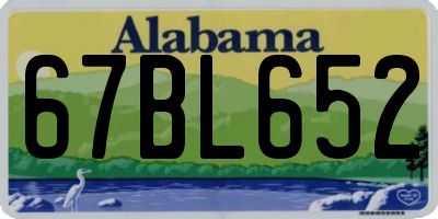 AL license plate 67BL652