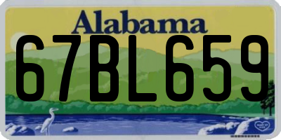 AL license plate 67BL659