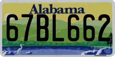 AL license plate 67BL662