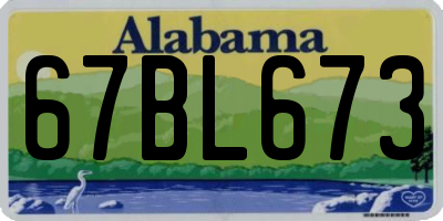 AL license plate 67BL673