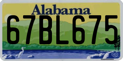 AL license plate 67BL675