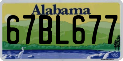 AL license plate 67BL677
