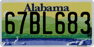 AL license plate 67BL683