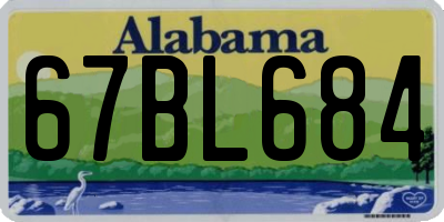 AL license plate 67BL684