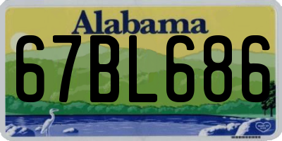 AL license plate 67BL686