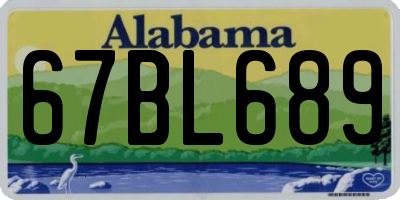 AL license plate 67BL689