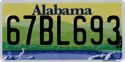 AL license plate 67BL693