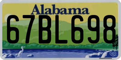 AL license plate 67BL698