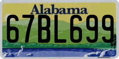 AL license plate 67BL699
