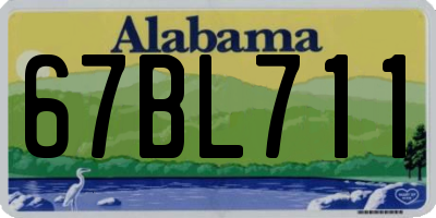 AL license plate 67BL711