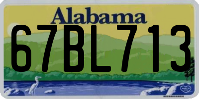 AL license plate 67BL713