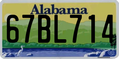 AL license plate 67BL714