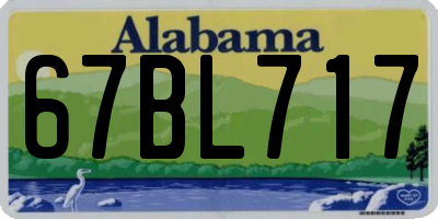 AL license plate 67BL717