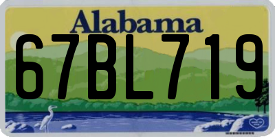 AL license plate 67BL719