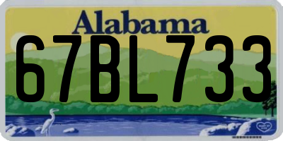 AL license plate 67BL733