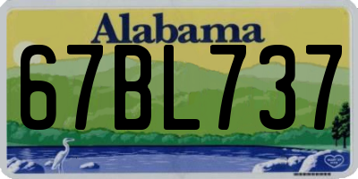 AL license plate 67BL737