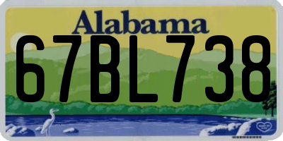 AL license plate 67BL738