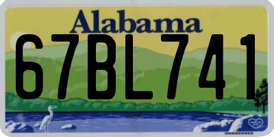AL license plate 67BL741