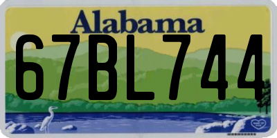 AL license plate 67BL744