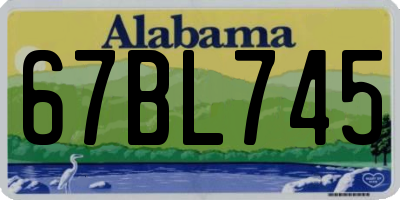 AL license plate 67BL745