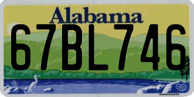 AL license plate 67BL746