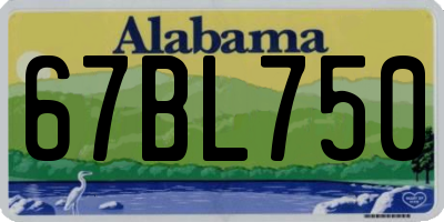 AL license plate 67BL750