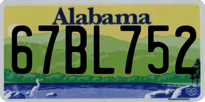 AL license plate 67BL752