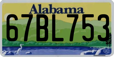 AL license plate 67BL753