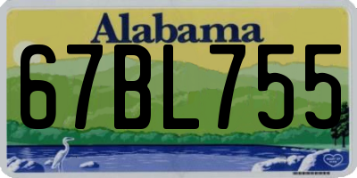 AL license plate 67BL755