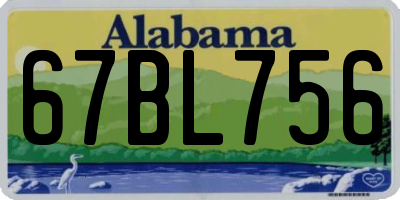 AL license plate 67BL756