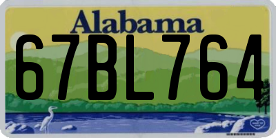 AL license plate 67BL764