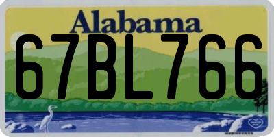 AL license plate 67BL766