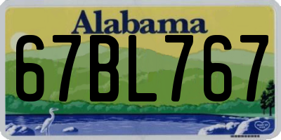AL license plate 67BL767