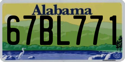 AL license plate 67BL771