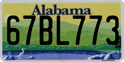 AL license plate 67BL773