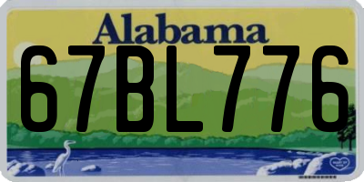 AL license plate 67BL776