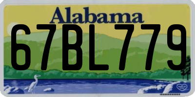 AL license plate 67BL779
